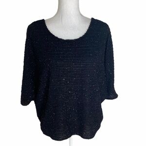 Collective Concepts Metallic Knit Top Sz Medium